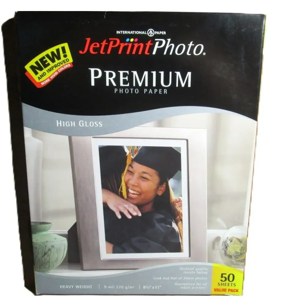 JetPrint Premium Photo Paper 35 Sheets 8.5x11 inches High Gloss Heavy Weight